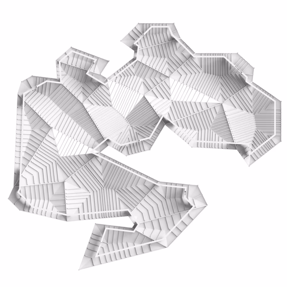 Reflected Ceiling Plan for the Bahá’í House of Worship design.